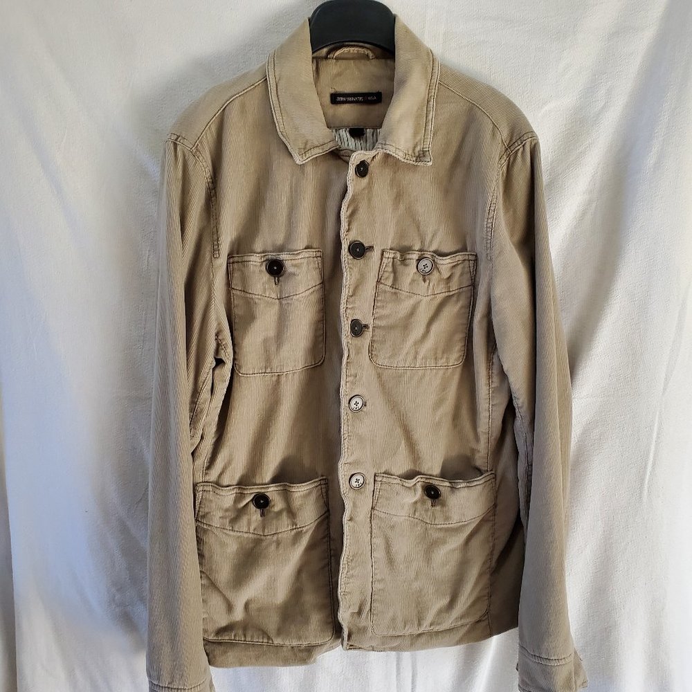 John Varvatos Beige Cotton Field Jacket